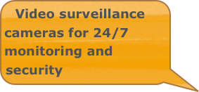 Video surveillance cameras for 24/7 monitoring and security

